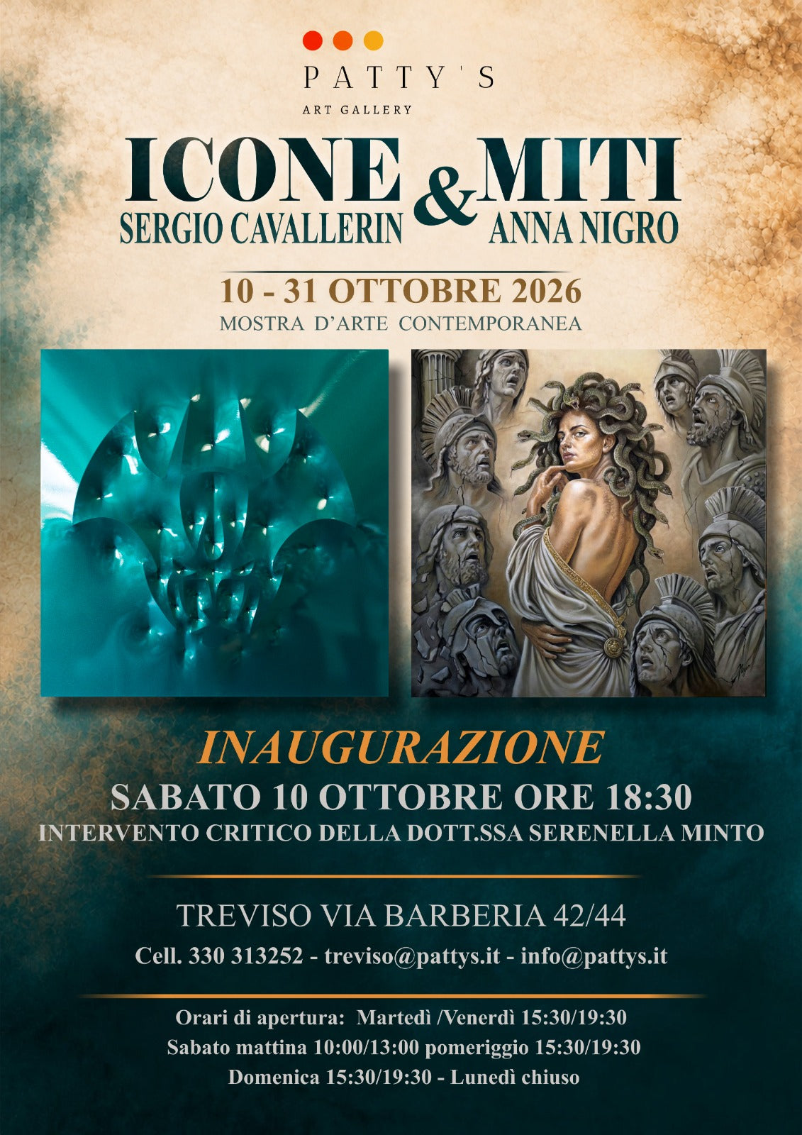 ICONE & MITI - Mostra di Arte Contemporanea Patty's Art Gallery, via Barberia 42/44, Treviso 10–31 ottobre 2026